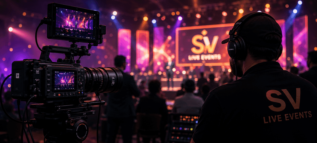Cinema camera filming a live performance